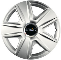 AutoHelix MSA Set 4 capace roti Cu Inel Cromat Esprit R16 Compatibil Cu Smart (7974)