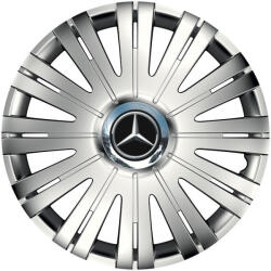 AutoHelix MSA Set 4 capace roti Cu Inel Cromat Active R15 Compatibil Cu Mercedes (7483)