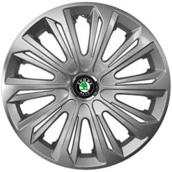 AutoHelix MSA Set 4 capace roti Strong silver varnished R15 Compatibil Cu Skoda (9130)