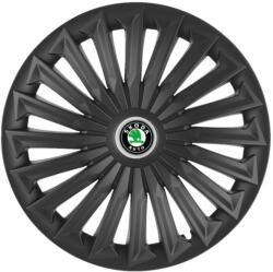 AutoHelix MSA Set 4 capace roti Joy Negru R17 pentru gama auto Skoda (5383.1)
