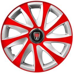 AutoHelix MSA Set 4 capace roti 14 inchi R14 Drift Rosu-Gri, Compatibil cu Range Rover (6116)