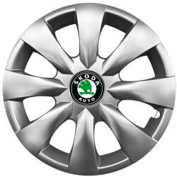AUTOHELIX MSA Set 4 capace roti potrivite jantelor de 15 (R15) inchi compatibile SKODA Fabia , Octavia I, II, III , Roomster, Felicia , Rapid , Superb, Yeti Model-316 (316Skoda)