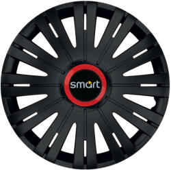 AutoHelix MSA Set 4 capace roti Negre Cu Inel Rosu Active R14 Compatibil Cu Smart (10759)