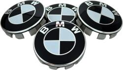 Semnalizari Dinamice Set 4 Capace Jante Aliaj BMW - 68mm, Negru cu Alb (BMW68N-A)
