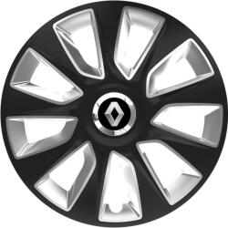 Autohelix MSA Set 4 Capace Roti 16 inchi (R16) Stratos Gri-Negru, Compatibile Cu Renault (STRGN49)