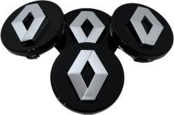 Semnalizari Dinamice Set 4 Capace Jante aliaj Renault 57mm - 60mm, Negru (REN60MMN)