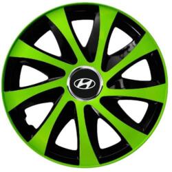 AutoHelix MSA Set 4 capace roti extra drift green R15 Compatibil Cu Hyundai (6350)