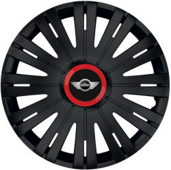 AutoHelix MSA Set 4 capace roti Negre Cu Inel Rosu Active R14 Compatibil Cu Mini (10732)