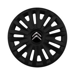 AutoSSF Set 4 capace roti 14 inchi (R14) compatibile CITROEN, Model 217 Black (217CitroenBlack)