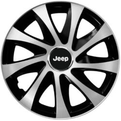 AutoHelix MSA Set 4 capace roti Drift exrta Gri-Negruk R16 Compatibil Cu Jeep (8527)