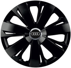 AutoHelix MSA Set 4 capace roti Negre Cu Inel Cromat Energy R16 Compatibil Cu Audi (8494)