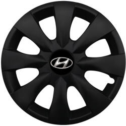 AutoHelix MSA Set 4 capace roti potrivite jantelor de 15 inchi (R15) compatibile HYUNDAI, Model - 316 Black Edition (316HyundaiBlack)