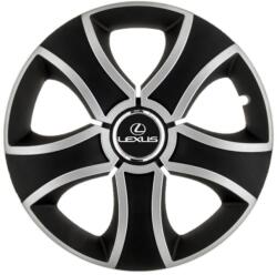 AutoHelix MSA Set 4 Capace Roti 15 inchi (R15) Bis Gri-Negru, Compatibile Cu Lexus (3181)