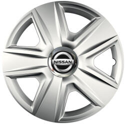 AutoHelix MSA Set 4 capace roti Cu Inel Cromat Esprit R14 Compatibil Cu Nissan (7689)