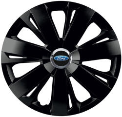 AutoHelix MSA Set 4 capace roti Negre Cu Inel Cromat Energy R16 Compatibil Cu Ford (8905)