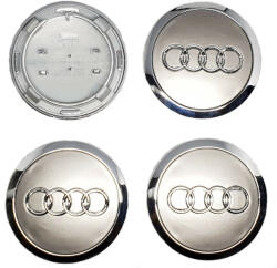 AUTOHELIX MSA Set 4 capacele roti 69mm gri/argintii, Audi A3, A4, A5, A6, A7, A8, Q3, Q5, Q7 pentru jante aliaj (42-1)