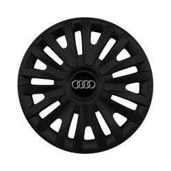 Autohelix Msa Set 4 capace roti potrivite jantelor de 15 inch (R15) compatibile AUDI, Model - 313 Black (313AudiBlack)