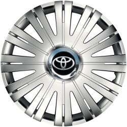 AutoHelix MSA Set 4 capace roti Cu Inel Cromat Active R15 Compatibil Cu Toyota (7522)
