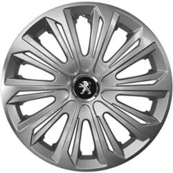AutoHelix MSA Set 4 capace roti Strong silver varnished R15 Compatibil Cu Peugeot (9118)