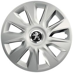 AutoHelix MSA Set 4 capace roti Cu Inel Cromat Stratos R16 Compatibil Cu Peugeot (8158)
