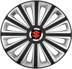 AutoHelix MSA Set 4 capace roti R14 Compatibil Cu Suzuki Trend Silver-Black (11066)