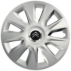 AutoHelix MSA Set 4 capace roti Cu Inel Cromat Stratos R16 Compatibil Cu Citroen (8107)