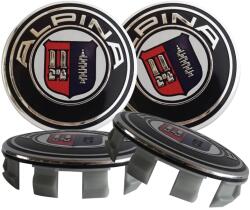 Autohelix Msa Set 4 capacele roti 68 mm Alpina, pentru jante aliaj, Negru, chrom (Alpina68mm4sztuki-1)