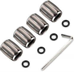 AutoHelix MSA Set capacele valva auto, striații, universale, anti furt, negre (AX_CV-003-NEGRU-63)