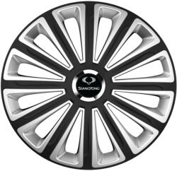 AutoHelix MSA Set 4 capace roti R16 Compatibil Cu SsangYoung Trend Silver-Black (11062)