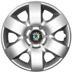 AUTOHELIX MSA Set 4 capace roti potrivite jantelor de 15 inchi (R15) compatibile SKODA Fabia , Octavia I, II, III , Roomster, Felicia , Rapid , Superb, Yeti Model-310 (000842)