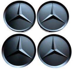 Autohelix Msa Set 4 capacele roti 75mm, model STAR, pentru jante aliaj Mercedes-Benz, Negru Mat (maf2108)