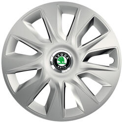 AutoHelix MSA Set 4 capace roti Cu Inel Cromat Stratos R16 Compatibil Cu Skoda (8170)