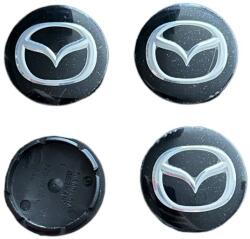 Autohelix Msa Set 4 capace roti 56mm Mazda Negre compatibil/inlocuitor janta aliaj (maf1039)