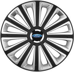 AutoHelix MSA Set 4 capace roti R15 Compatibil Cu Ford Trend Silver-Black (11004)