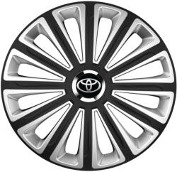 AutoHelix MSA Set 4 capace roti R14 Compatibil Cu Toyota Trend Silver-Black (11069)