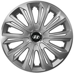 AutoHelix MSA Set 4 capace roti Strong silver varnished R14 Compatibil Cu Hyundai (9082)