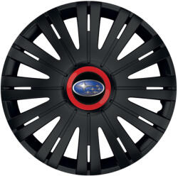 AutoHelix MSA Set 4 capace roti Negre Cu Inel Rosu Active R15 Compatibil Cu Subaru (10766)