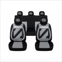 AutoHelix MSA Set Huse Scaune Universale Nero Gri Personalizate cu Nissan (NER108820.10)