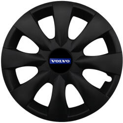 Autohelix Msa Set 4 capace roti potrivite jantelor de 15 inchi (R15) compatibile VOLVO, Model - 316 Black Edition (316VolvoBlack)