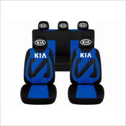 AutoHelix MSA Set Huse Scaune Universale Nero Albastru Personalizate cu Kia (NER108818.7)