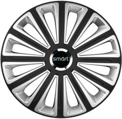 AutoHelix MSA Set 4 capace roti R14 Compatibil Cu Smart Trend Silver-Black (11057)