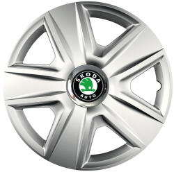 AutoHelix MSA Set 4 capace roti Cu Inel Cromat Esprit R14 Compatibil Cu Skoda (7969)