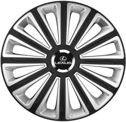 AutoHelix MSA Set 4 capace roti R15 Compatibil Cu Lexus Trend Silver-Black (11019)