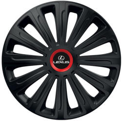 AutoHelix MSA Set 4 capace roti Negre Cu Inel Rosu Trend R16 Compatibil Cu Lexus (10920)
