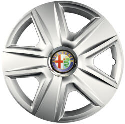 AutoHelix MSA Set 4 capace roti Cu Inel Cromat Esprit R14 Compatibil Cu Alfa Romeo (7632)