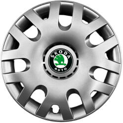 AutoHelix MSA Set 4 capace roti potrivite jantelor de 14 inch (R14) compatibile Skoda, Model - 204 (204Skoda)