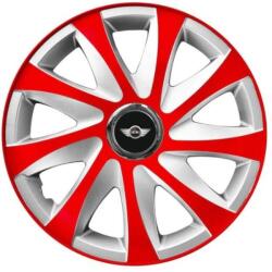 AutoHelix MSA Set 4 capace roti 14 inchi R14 Drift Rosu-Gri, Compatibil cu Mini Cooper (6098)