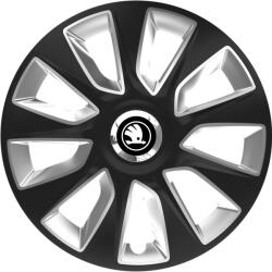 Autohelix MSA Set 4 Capace Roti 17 inchi (R17) Stratos Negru-Gri, Compatibile Cu Skoda Nou (STRGN24)