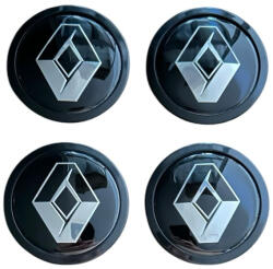 Autohelix Msa Set 4 capace roti 70mm exterior, 60mm interior Renault negre compatibil/inlocuitor janta aliaj (maf2886)