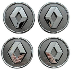 Autohelix Msa Set 4 capace jante aliaj Renault, 57MM Gri (EnzomStore-K0313-250603-006)